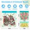10 Pieces Dishwasher Safe Reusable Bags Silicone, Leak proof Reusable Freezer Bags for Food Storage Home Organization Traval & Make-up BPA FREE for Food Storage Home BPA FREE for Salad Fruit